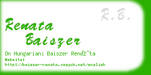 renata baiszer business card